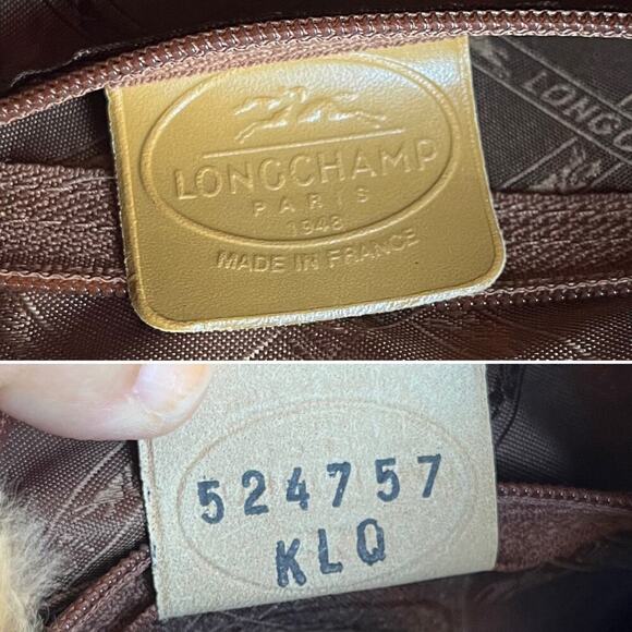 Authentic Longchamp Vintage Rabbit Fur Leather Hobo Shoulder Bag Made in France - Picture 3 of 12